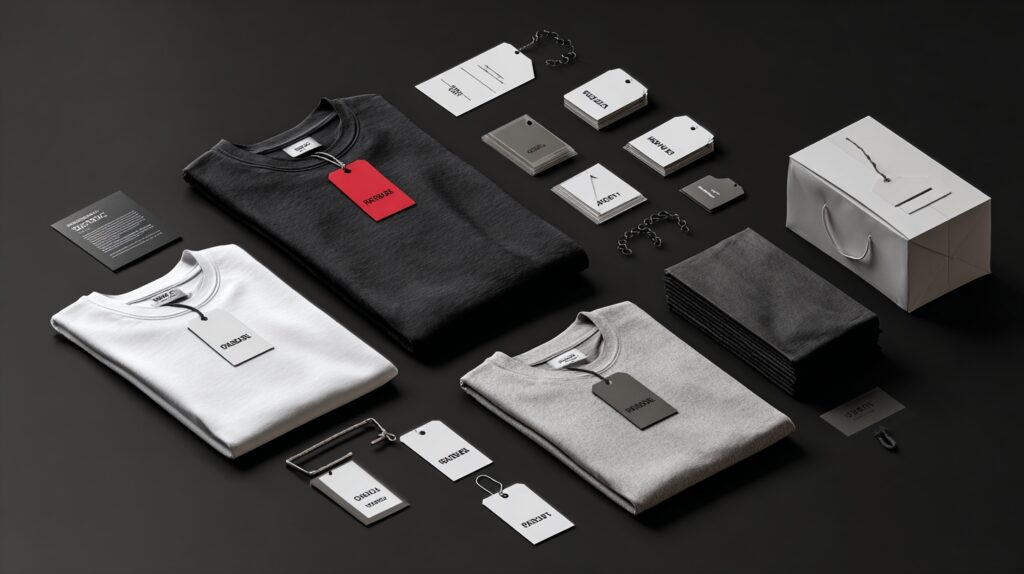 customized label tags packaging for apparel